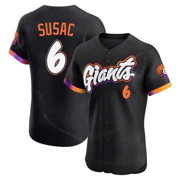 Anthracite Elite Daniel Susac Men's San Francisco Giants 2025 City Connect Jersey