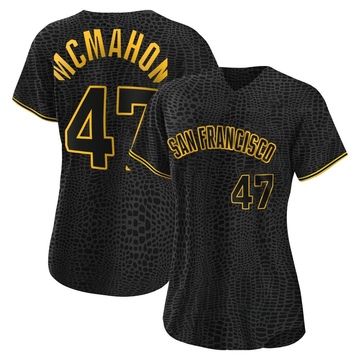 Black Authentic Don Mcmahon Women's San Francisco Giants Snake Skin City Jersey
