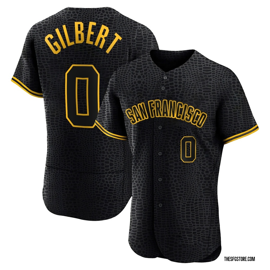Black Authentic Drew Gilbert Men's San Francisco Giants Snake Skin City Jersey