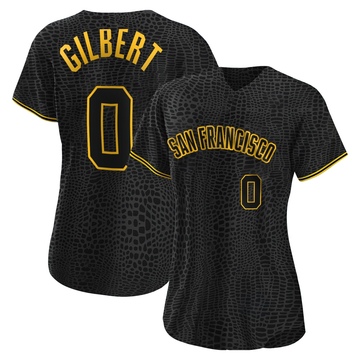 Black Authentic Drew Gilbert Women's San Francisco Giants Snake Skin City Jersey