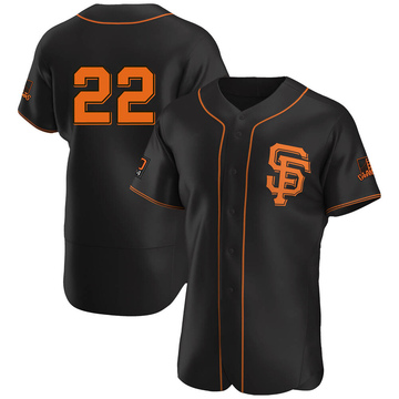 Black Authentic Hal Lanier Men's San Francisco Giants Alternate Jersey