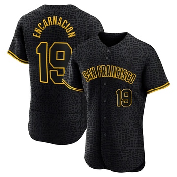 Black Authentic Jerar Encarnacion Men's San Francisco Giants Snake Skin City Jersey