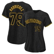 Black Authentic Jesus Rodriguez Women's San Francisco Giants Snake Skin City Jersey