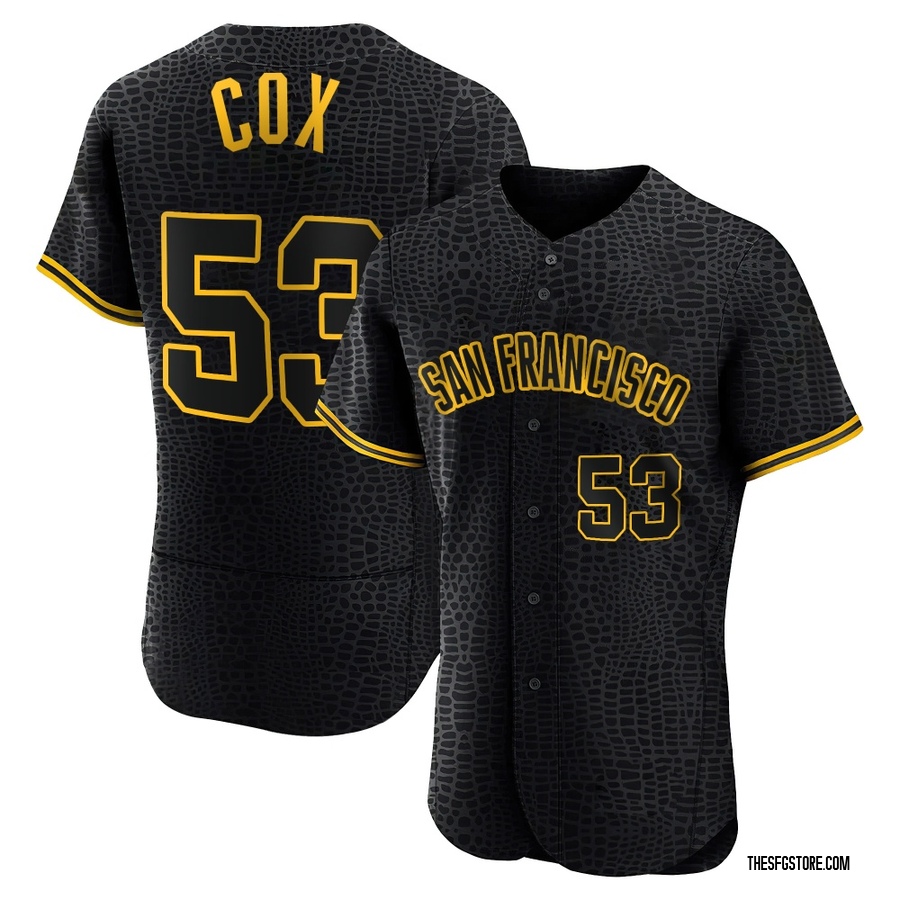 Black Authentic Jonah Cox Men's San Francisco Giants Snake Skin City Jersey