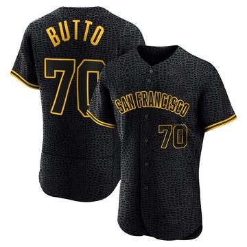 Black Authentic Jose Butto Men's San Francisco Giants Snake Skin City Jersey
