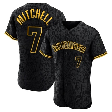 Black Authentic Kevin Mitchell Men's San Francisco Giants Snake Skin City Jersey