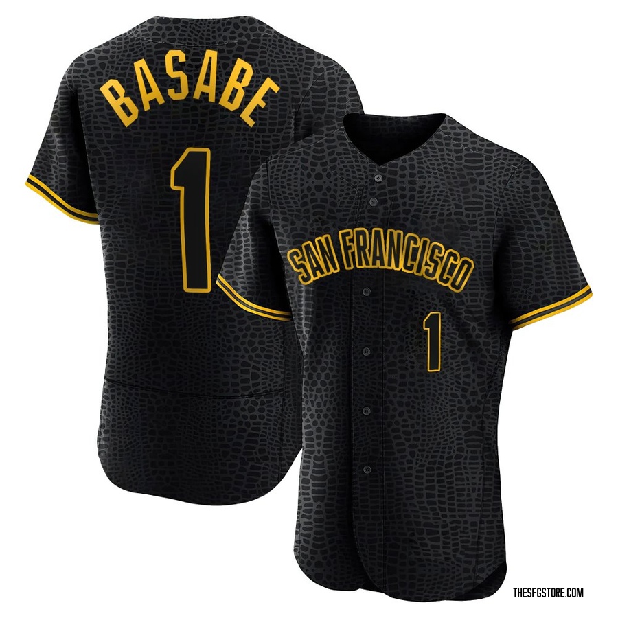 Black Authentic Osleivis Basabe Men's San Francisco Giants Snake Skin City Jersey