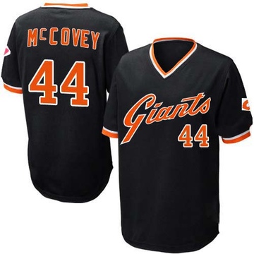 Black Authentic Willie McCovey Men's San Francisco Giants Throwback Jersey