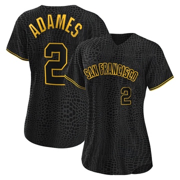 Black Authentic Willy Adames Women's San Francisco Giants Snake Skin City Jersey