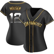 Black Golden Replica Adrian Houser Women's San Francisco Giants Alternate Jersey