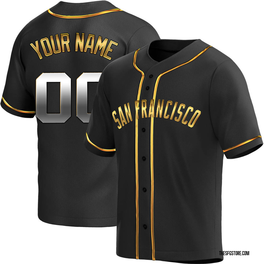 Black Golden Replica Custom Youth San Francisco Giants Alternate Jersey