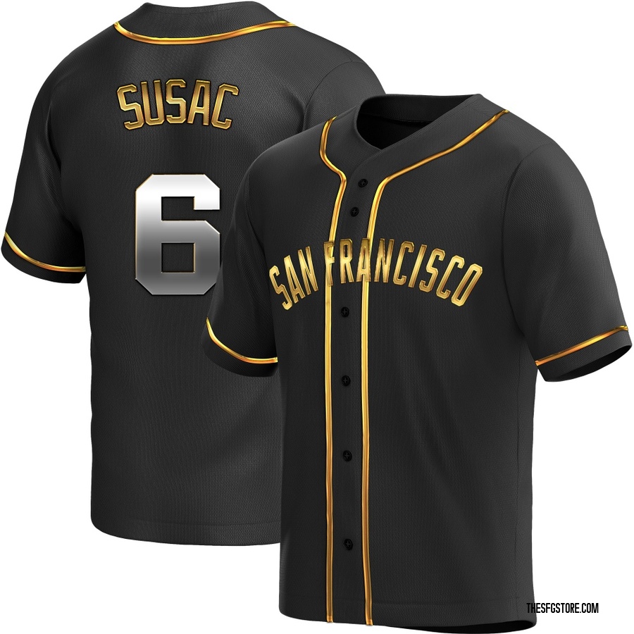 Black Golden Replica Daniel Susac Men's San Francisco Giants Alternate Jersey