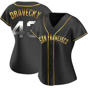 Black Golden Replica Dave Dravecky Women's San Francisco Giants Alternate Jersey