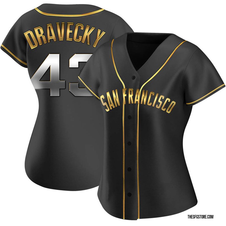 Black Golden Replica Dave Dravecky Women's San Francisco Giants Alternate Jersey
