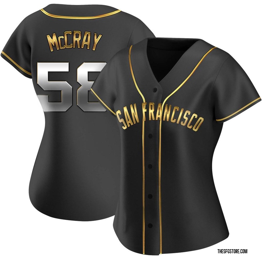 Black Golden Replica Grant McCray Women's San Francisco Giants Alternate Jersey