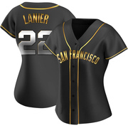 Black Golden Replica Hal Lanier Women's San Francisco Giants Alternate Jersey
