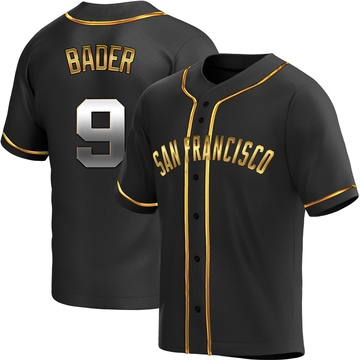 Black Golden Replica Harrison Bader Men's San Francisco Giants Alternate Jersey