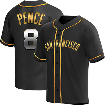 Black Golden Replica Hunter Pence Men's San Francisco Giants Alternate Jersey