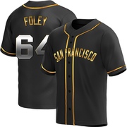 Black Golden Replica Jason Foley Men's San Francisco Giants Alternate Jersey