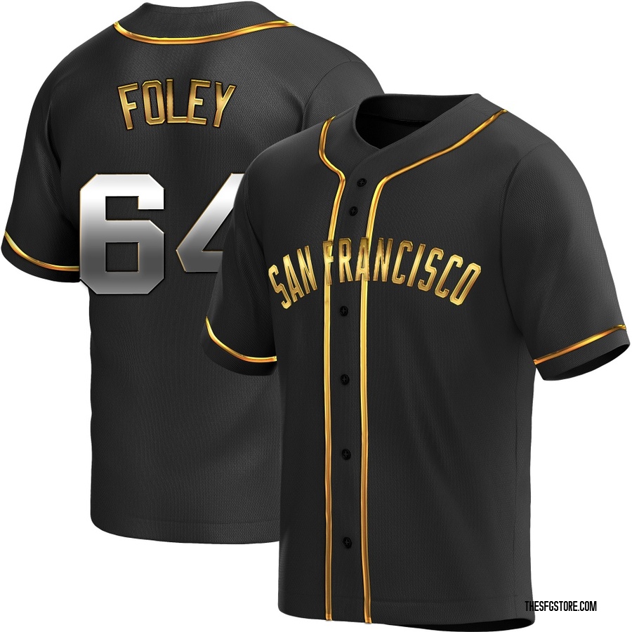 Black Golden Replica Jason Foley Men's San Francisco Giants Alternate Jersey