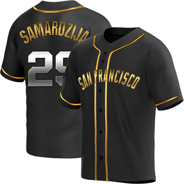 Black Golden Replica Jeff Samardzija Men's San Francisco Giants Alternate Jersey