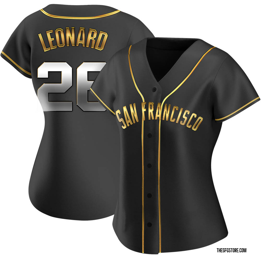 Black Golden Replica Jeffrey Leonard Women's San Francisco Giants Alternate Jersey