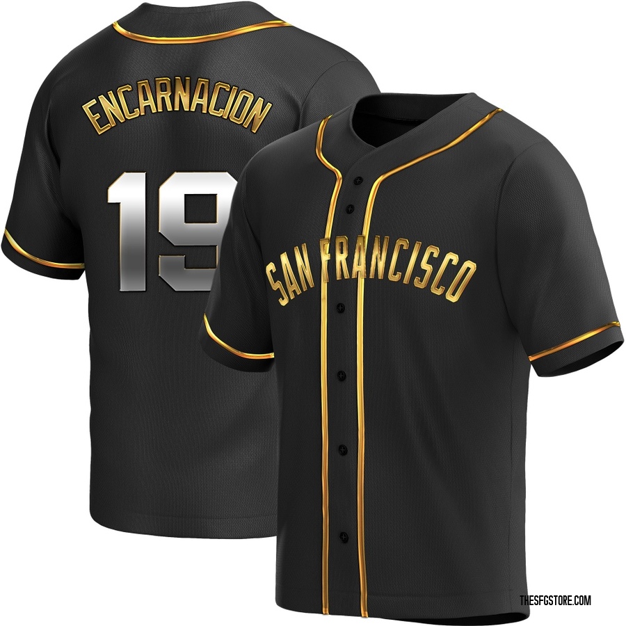 Black Golden Replica Jerar Encarnacion Youth San Francisco Giants Alternate Jersey