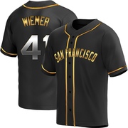 Black Golden Replica Joey Wiemer Men's San Francisco Giants Alternate Jersey