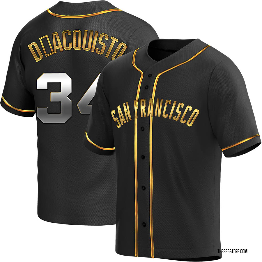 Black Golden Replica John D'acquisto Men's San Francisco Giants Alternate Jersey