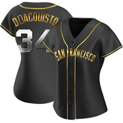Black Golden Replica John D'acquisto Women's San Francisco Giants Alternate Jersey