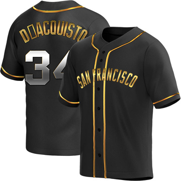 Black Golden Replica John D'acquisto Youth San Francisco Giants Alternate Jersey
