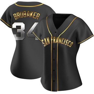Black Golden Replica JT Brubaker Women's San Francisco Giants Alternate Jersey