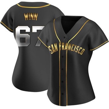 Black Golden Replica Keaton Winn Women's San Francisco Giants Alternate Jersey
