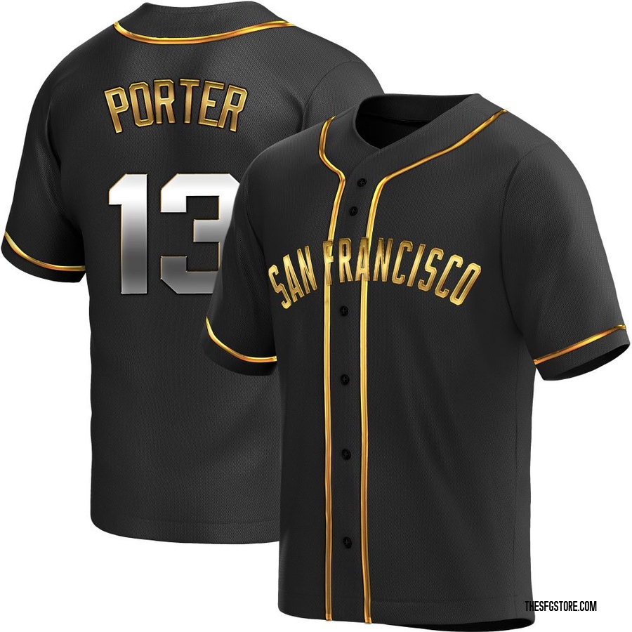 Black Golden Replica Logan Porter Men's San Francisco Giants Alternate Jersey