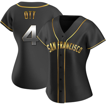 Black Golden Replica Mel Ott Women's San Francisco Giants Alternate Jersey