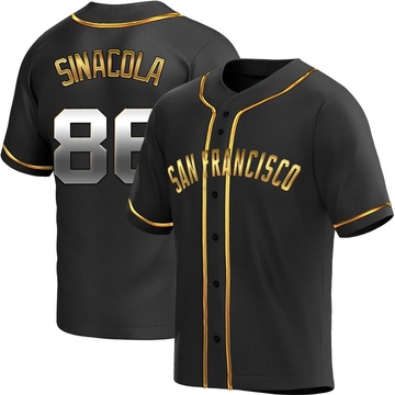 Black Golden Replica Nicholas Sinacola Men's San Francisco Giants Alternate Jersey