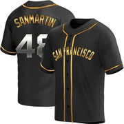 Black Golden Replica Reiver Sanmartin Youth San Francisco Giants Alternate Jersey