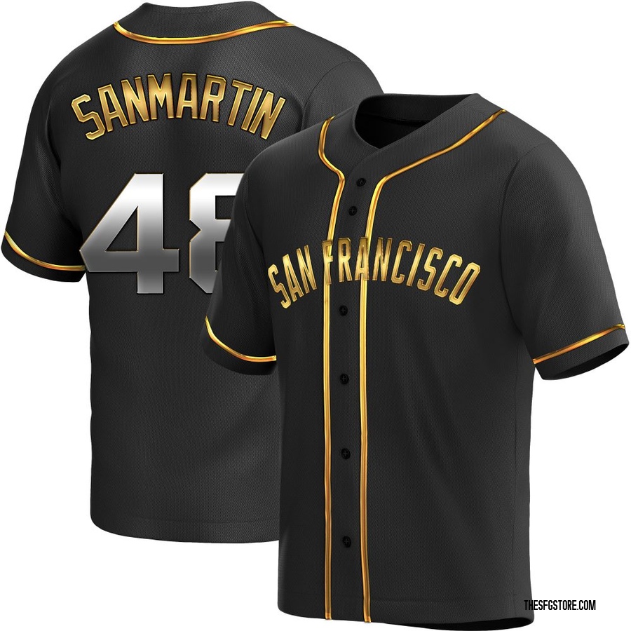 Black Golden Replica Reiver Sanmartin Youth San Francisco Giants Alternate Jersey