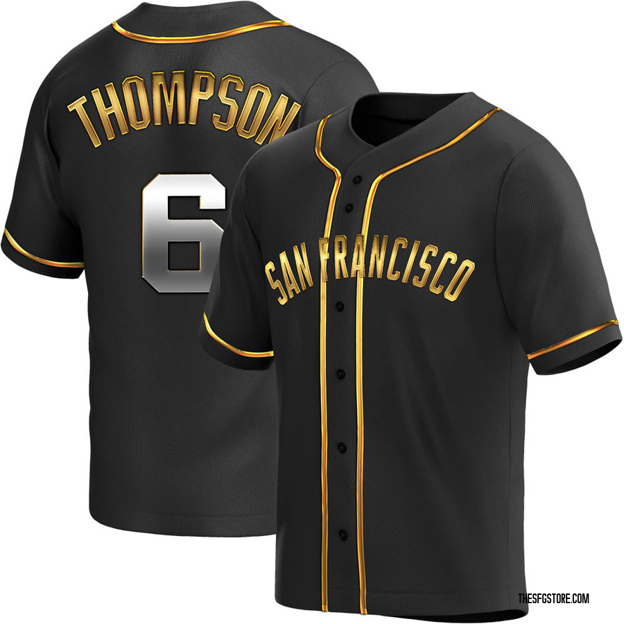 Black Golden Replica Robby Thompson Youth San Francisco Giants Alternate Jersey