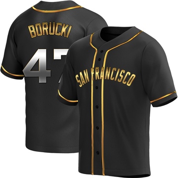 Black Golden Replica Ryan Borucki Youth San Francisco Giants Alternate Jersey