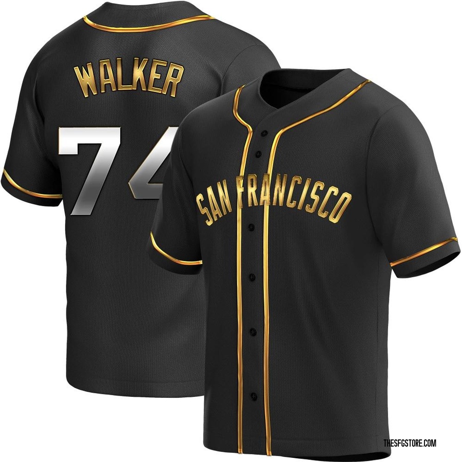 Black Golden Replica Ryan Walker Men's San Francisco Giants Alternate Jersey