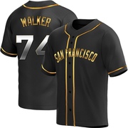 Black Golden Replica Ryan Walker Youth San Francisco Giants Alternate Jersey