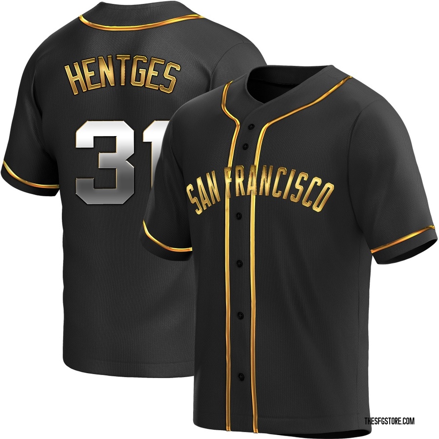 Black Golden Replica Sam Hentges Youth San Francisco Giants Alternate Jersey