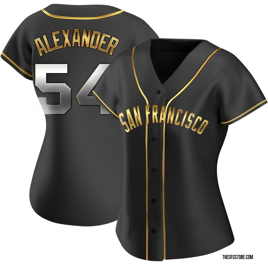 Black Golden Replica Scott Alexander Women's San Francisco Giants Alternate Jersey