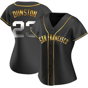 Black Golden Replica Shawon Dunston Women's San Francisco Giants Alternate Jersey