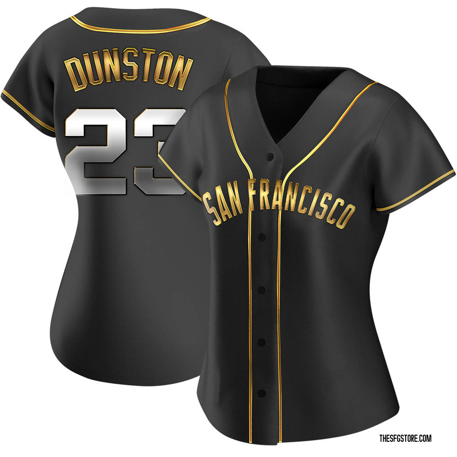 Black Golden Replica Shawon Dunston Women's San Francisco Giants Alternate Jersey