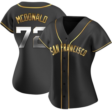 Black Golden Replica Trevor McDonald Women's San Francisco Giants Alternate Jersey