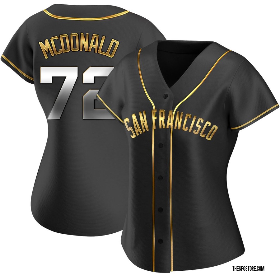 Black Golden Replica Trevor McDonald Women's San Francisco Giants Alternate Jersey