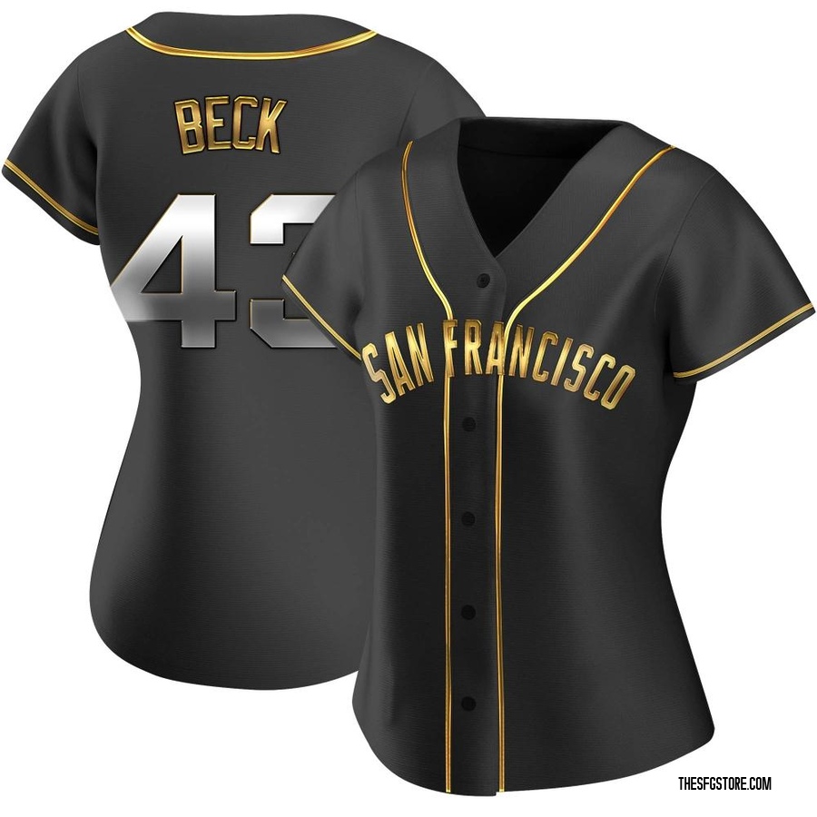 Black Golden Replica Tristan Beck Women's San Francisco Giants Alternate Jersey
