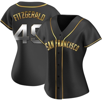 Black Golden Replica Tyler Fitzgerald Women's San Francisco Giants Alternate Jersey